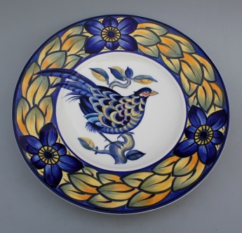 Royal Copenhagen Blue Pheasant (Blå Fasan) Rundt Fad