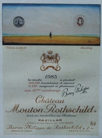 Chateau Mouton Rothschild Litografi : Forlæg til vinetikette