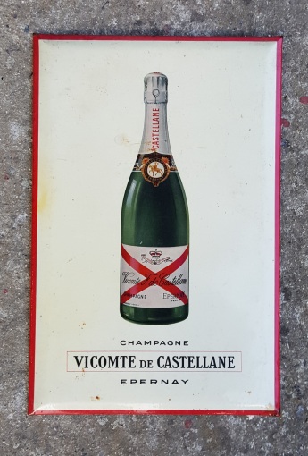 Champagne Vicomte de Castellane Celluloidskilt