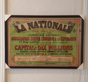 La Nationale Original Reklame Fransk Forsikringsselskab