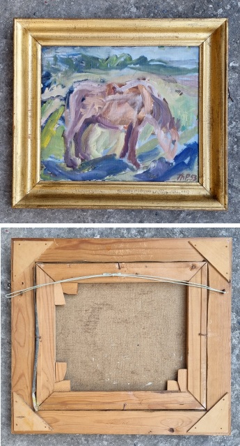 Maleri - Hest af Thorvald Pedersen 1953