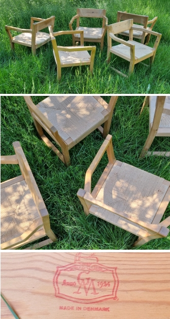 Fem armstole af Tage Poulsen for Gramhode Møbelfabrik