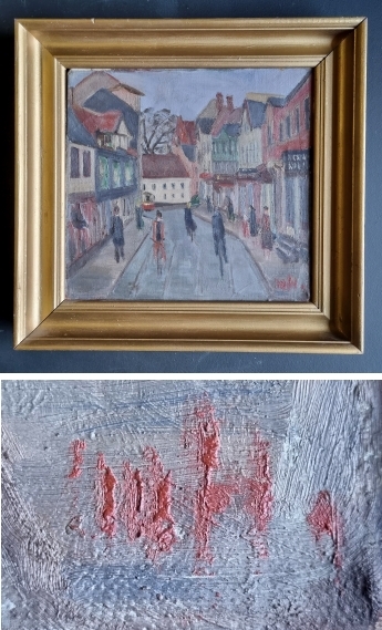 Maleri : Nrregade Odense 1950erne