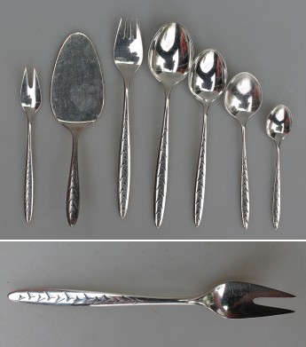 Bestik "Regatta", sølvplet - gaffel, ske kageske